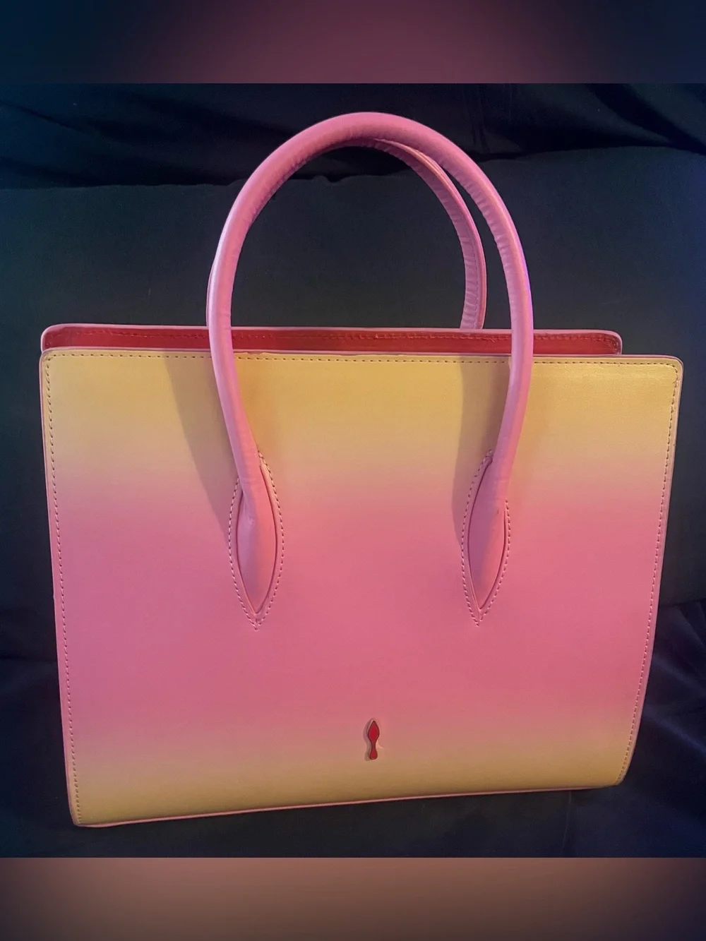 Pink Structured Satchel Tote with Removable Strap